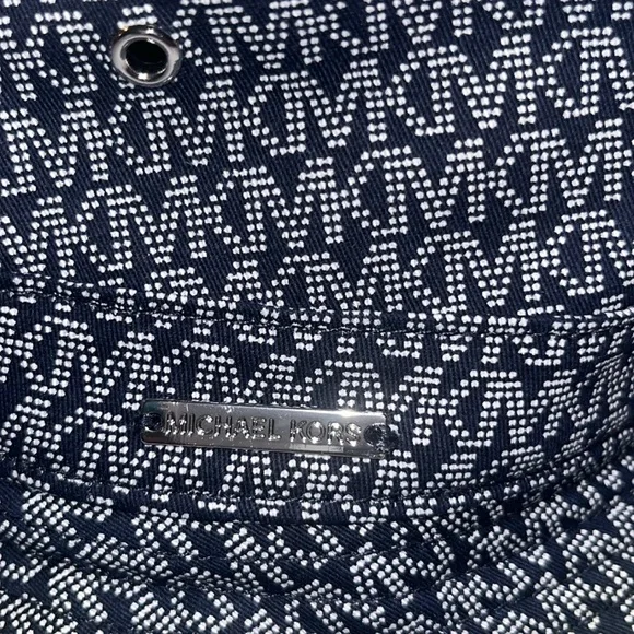 Michael Kors MK Blue Monogram Bucket Hat one size - Picture 2 of 6